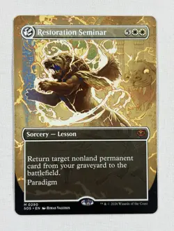 Restoration Seminar [Secrets of Strixhaven] Borderless NM Magic: The Gathering - Image 1