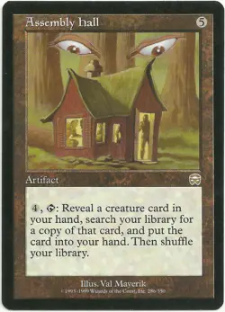 Magic the Gathering x1 Assembly Hall Mercadian Masques Rare Artifact NM - Image 1