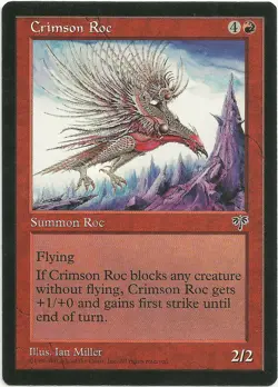 Magic the Gathering x4 Crimson Roc Mirage Red Rare Creature NM - Image 1