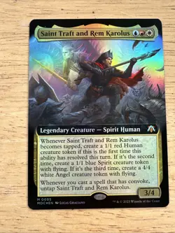 Saint Traft & Rem Karolus (Extended Art) March of the Machine Foil - MTG MYTHIC - Image 1