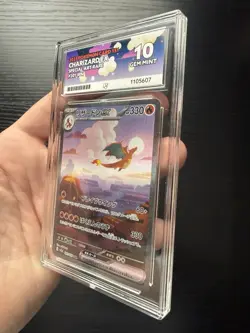 Charizard 201/165 SAR Japanese Pokemon Card ACE Grading 10 Gem Mint - Image 3