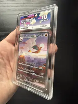 Charizard 201/165 SAR Japanese Pokemon Card ACE Grading 10 Gem Mint - Image 4