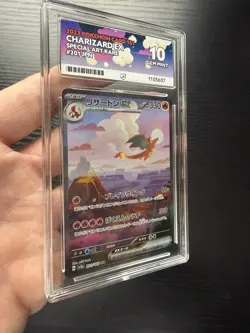 Charizard 201/165 SAR Japanese Pokemon Card ACE Grading 10 Gem Mint - Image 5