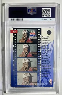 1993 UPPER DECK #204 MICHAEL JORDAN BULLS HOF PSA 9 - Image 2