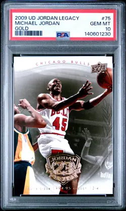 2009 Upper Deck Jordan Legacy Gold Michael Jordan #75 PSA 10 - Image 1