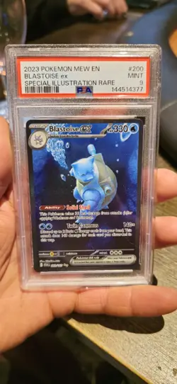 Blastoise EX 202/165 151 Special Illustration English PSA 9 - Image 1