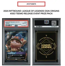 Riftbound Origins Teemo Swift Scout 263 Prize Pack Event Promo PSA 10 🔥 - Image 3