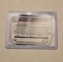2025 Bowman Chrome Draft 1st Nate Snead True Orange Refractor /25 Rookie RC SSP - Image 2