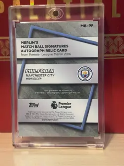 Topps Merlin Phil Foden Matchball Relic Auto Black /10 Bookend Manchester City - Image 2