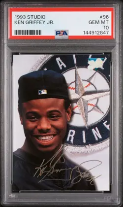 1993 Studio Ken Griffey Jr. #96 PSA 10 GEM MT Seattle Mariners HOF MVP - Image 1