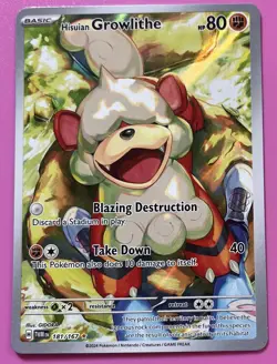 Hisuian Growlithe 181/167 Sv06: Twilight Masquerade Holo Pokemon Card Twm En - Image 1