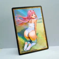 ZERO TWO Waifu Anime Card LIMITED 1/1 Custom TCG Holo Goddess Story ACG T09900 - Image 2