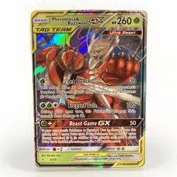 Pheromosa & Buzzwole GX #1/214 Unbroken Bonds NM/Near Mint Pokemon 2019 - Image 1