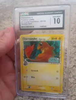 2006 POKEMON EX CRYSTAL GUARDIANS #49 CHARMANDER-REVERSE FOIL Cgc 10 - Image 2