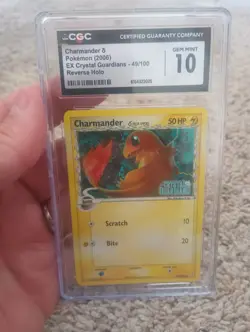 2006 POKEMON EX CRYSTAL GUARDIANS #49 CHARMANDER-REVERSE FOIL Cgc 10 - Image 3