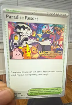Pokemon Paradise Resort 224 World Championships 2025 SV Promo Holo Stadium EN - Image 1