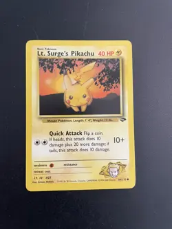 Lt. Surge's Pikachu | 84/132 | Gym Challenge | Pokemon Card | LP - Image 1