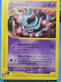 Pokemon Misdreavus Skyridge 39/144 Uncommon Regular NM - Image 1