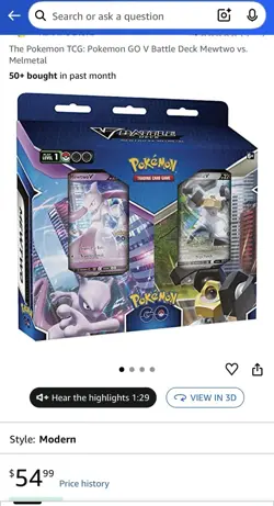 Pokemon Pokemon TCG GO V Battle Decks Mewtwo vs Melmetal 2 Decks 120 Cards - Image 3