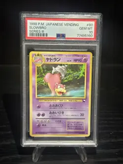 PSA 10 1998 POKEMON JAPANESE VENDING #80 SLOWBRO SERIES III - Image 1