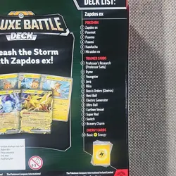 Pokemon TCG Deluxe Battle Deck Zapdos ex 60-Card English MPN 290-85600 - Image 4