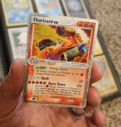 Charizard ex 105/112 Fire Red Leaf Green Holo SWIRL NM - Image 1