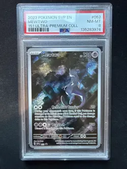 2023 POKEMON SVP EN BLACK STAR PROMO 151 ULTRA-PREM COLL #052 MEWTWO PSA 8 - Image 1
