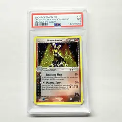 2004 Pokemon EX Team Magma Vs. Team Aqua Team Magma’s Houndoom Holo #10 PSA 7 NM - Image 1