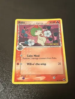 Pokemon TCG Ralts Delta Species 61/101 EX Dragon Frontiers Reverse Holo 2006 - Image 1