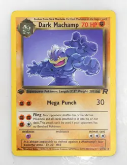 Dark Machamp 27/82 Team Rocket Unlimited Rare Pokemon Card Non-Holo - Image 1