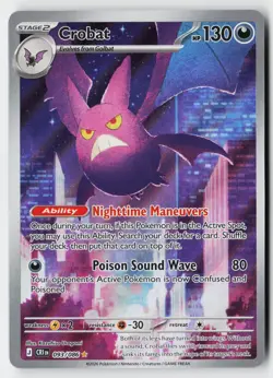 Pokemon Crobat 093/086 Holo Illustration Rare Chaos Rising NM - Image 1