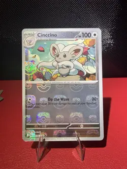 Pokemon Black Bolt Cinccino Holo Card 076/086 Masterball - Image 1