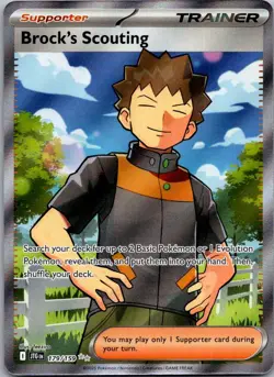 Brock's Scouting 179/159 Ultra Rare Journey Together Pokemon Holo Near Mint - Image 1