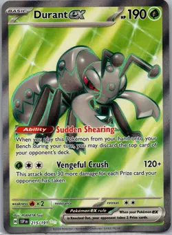 Durant ex 215/191 Ultra Rare Surging Sparks Pokemon Holo Near Mint - Image 1