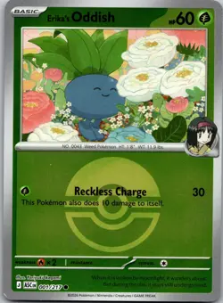 Erika's Oddish (Poke Ball) 001/217 Holo Ascended Heroes Pokemon Reverse Holo NM - Image 1