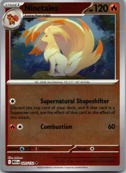 Ninetales 020/132 UC Mega Evolution Pokemon Reverse Holo Near Mint - Image 1