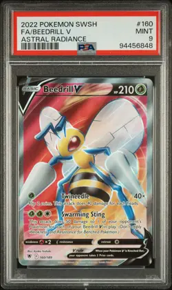 Beedrill V Full Art PSA 9 MINT Astral Radiance #160 Pokemon Card - Image 1