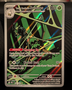 Pokemon Team Rocket's Spidops 187/182 Destined Rivals Illustration Rare NM - Image 1