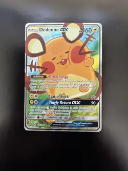 2020 Pokemon TCG Dedenne GX Alternate Art 195a/214 Unbroken Bonds - Image 1