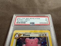 2000 Pokemon Neo Revelation #2 Blissey Holo 1st Edition PSA 5 - Image 3