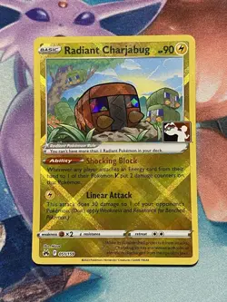 Pokemon TCG Radiant Charjabug 051/159 Prize Pack Radiant Rare Holo - Image 3