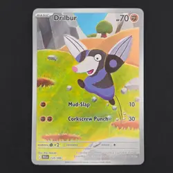 Pokemon TCG Card Drilbur 124/086 Black Bolt Illustration Rare *English* - NM - Image 1
