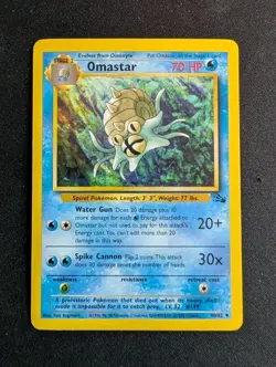 Pokemon TCG Omastar 40/62 & Omanyte 52/62 Fossil LP WOTC Vintage - Image 4
