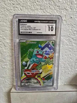 Pokemon TCG Bulbasaur 037 Promo First Partner 30th Anniversary CGC Graded 10 - Image 1