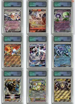 9 Card Pokemon MPE Graded Lot - Vespiquin, Reshiram, Gardevoir & More - Image 1