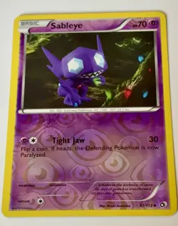 Vintage Pokemon TCG Sableye 61/113 Legendary Treasures Reverse Holo NM ENGLISH - Image 2