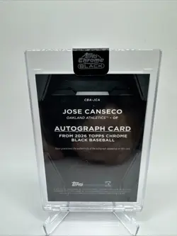 Jose Canseco 2026 Topps Chrome Black #CBA-CJA Auto Blue /150 - Image 2