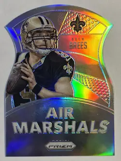 2015 Prizm Drew Brees Saints Air Marshals Silver Prizm Parallel Insert Card #AM7 - Image 1