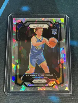 2023-24 Panini Prizm BRANDIN PODZIEMSKI Cracked Ice Rookie Card #147 RC WARRIORS - Image 1