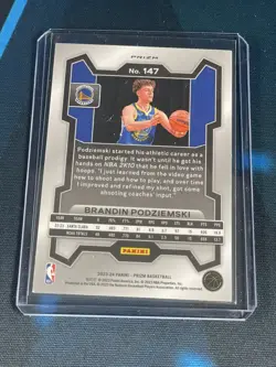 2023-24 Panini Prizm BRANDIN PODZIEMSKI Cracked Ice Rookie Card #147 RC WARRIORS - Image 2